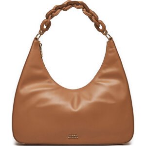 Kabelka Tommy Hilfiger Soft Leather Hobo AW0AW16292 Hnědá