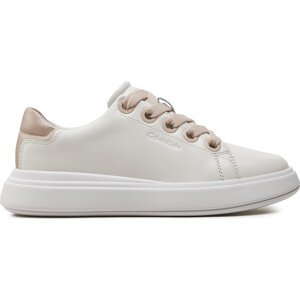 Sneakersy Calvin Klein Cupsole Lace Up Lth HW0HW02085 Bílá