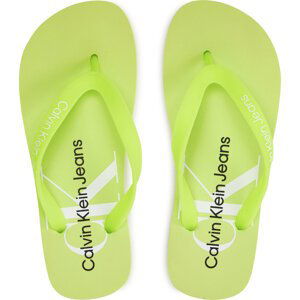 Žabky Calvin Klein Jeans Beach Sandal Monologo Tpu YW0YW01246 Zelená