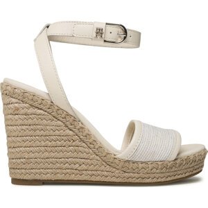 Espadrilky Tommy Hilfiger Th Woven High Wedge FW0FW07344 Béžová