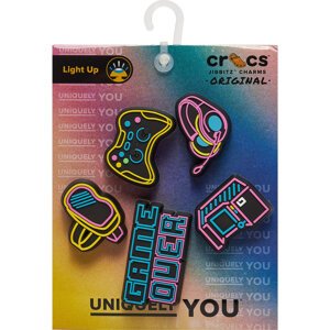 Ozdoba na obuv Crocs Jibbitz Lights Up Neon Gamer 5 Pack 10012094 Barevná