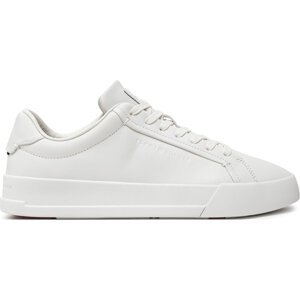 Sneakersy Tommy Hilfiger Th Court Best Leather FM0FM05120 Écru