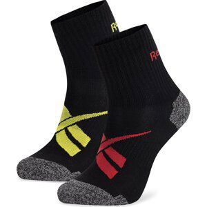 Sada 2 párů vysokých ponožek unisex Reebok R0418-SS24 (2-pack) Černá