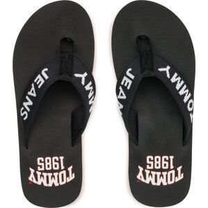 Žabky Tommy Jeans Flip Flop Logo Tape EM0EM01147 Černá