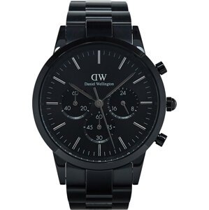 Hodinky Daniel Wellington Iconic Chronograph Link Onyx DW00100642 Černá