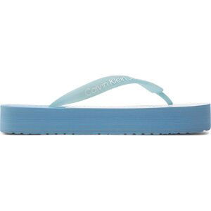 Žabky Calvin Klein Jeans Beach Sandal Flatform Monologo YW0YW01617 Světle modrá