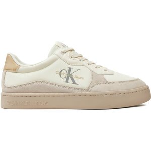 Sneakersy Calvin Klein Jeans Classic Cupsole Low Mix Mtl YM0YM01033 Écru