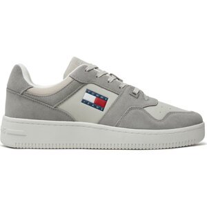 Sneakersy Tommy Jeans Tjm Basket Leather EM0EM01440 Šedá