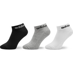 Nízké ponožky Unisex adidas Linear Ankle Socks Cushioned Socks 3 Pairs IC1304 Šedá