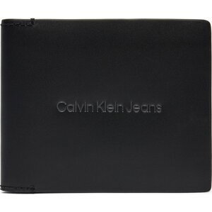 Velká pánská peněženka Calvin Klein Jeans Logo Print Bifold Id K50K512063 Černá