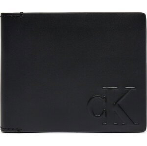 Malá pánská peněženka Calvin Klein Jeans Logo Emboss Biford K50K512065 Černá