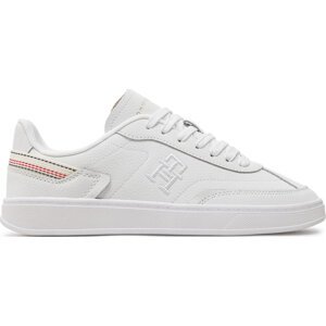 Sneakersy Tommy Hilfiger Th Heritage Court Sneaker Strps FW0FW08284 Bílá