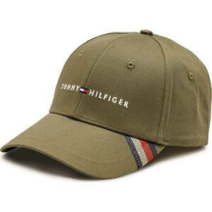 Kšiltovka Tommy Hilfiger Foundation Cotton 6 Panel Cap AM0AM12532 Khaki