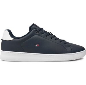 Sneakersy Tommy Hilfiger Court Cupsole Leather Flag FM0FM05451 Tmavomodrá