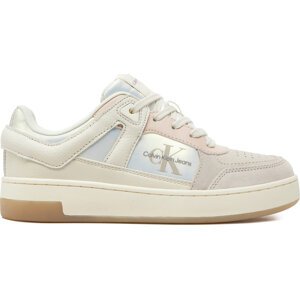 Sneakersy Calvin Klein Jeans Basket Cupsole Low Mix Ml Mtr YW0YW01490 Bílá