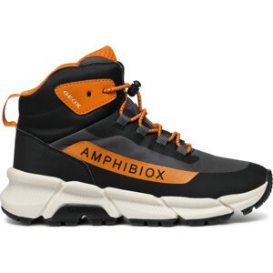 Kotníková obuv Geox J Flexyper Plus Boy J46LCA 0FU50 C9291 M Šedá