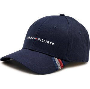 Kšiltovka Tommy Hilfiger Foundation Cotton 6 Panel Cap AM0AM12532 Tmavomodrá