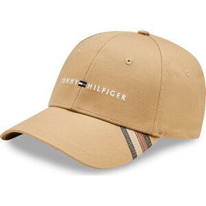 Kšiltovka Tommy Hilfiger Foundation Cotton 6 Panel Cap AM0AM12532 Hnědá