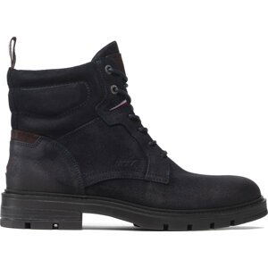 Kozačky Tommy Hilfiger Elevated Padded Suede Boot FM0FM03778 Tmavomodrá