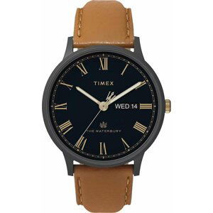 Hodinky Timex Waterbury 40mm Date TW2U88500 Black/Brown