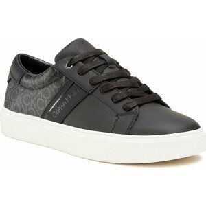 Sneakersy Calvin Klein Low Top Lace Up Mono Mix HM0HM00823 Black Mono 0GJ