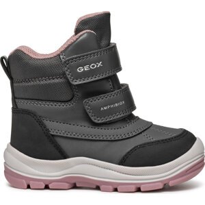 Sněhule Geox B Flanfil Girl B Abx B463WD 050FU C9A8F S Šedá