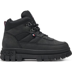 Kotníková obuv Tommy Hilfiger Lace-Up Bootie T3X5-33707-1492 S Černá