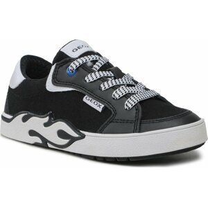 Sneakersy Geox J Alphabeet Boy J35HLA01054C0127 S Black/White