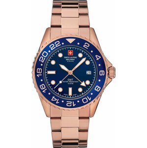 Hodinky Swiss Alpine Military 7052.1165 Blue/Rose Gold/Rose Gold