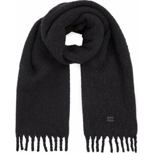 Šál Tommy Jeans Tjw Cosy Knit Scarf AW0AW15904 Black BDS