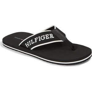 Žabky Tommy Hilfiger Im Mono Hilfiger Beach Sandal FM0FM04862 Black BDS