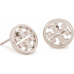 Naušnice Tory Burch Logo Circle Stud Earring 11165518 Tory Silver 022