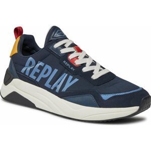 Sneakersy Replay GMS6I .000.C0027T Navy Yellow 923