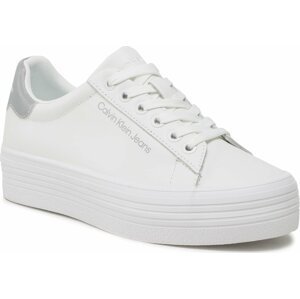 Sneakersy Calvin Klein Jeans Vulc Flatform Laceup Ny Refl Wn YW0YW01220 Bright White/Reflective YBR
