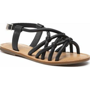 Sandály Tommy Hilfiger Flat Strappy Sandal FW0FW06668 Black BDS