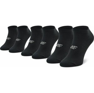 Sada 3 párů dámských nízkých ponožek 4F H4L22-SOM301 Černá