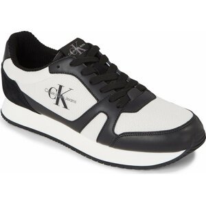 Sneakersy Calvin Klein Jeans Retro Runner Low Lace Up Cut Out YM0YM00816 Black/Creamy White 00W