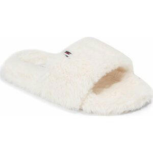 Bačkory Tommy Hilfiger Fur Home Slipper Slide FW0FW07663 Ancient White YBH