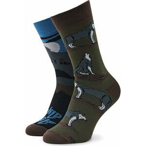 Klasické ponožky Unisex Funny Socks Wild Wolf SM2/11 Barevná