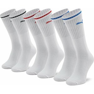Sada 3 párů vysokých ponožek unisex Puma 907941 02 White