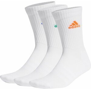 Klasické ponožky Unisex adidas Cushioned Crew Socks 3 Pairs IC1314 white/solar red/lucid blue/court green