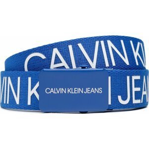 Dětský pásek Calvin Klein Jeans Canvas Logo Belt IU0IU00125 Modrá