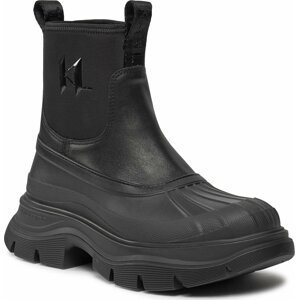 Sneakersy KARL LAGERFELD KL42970 Black Lthr & Textile