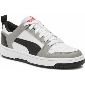 Sneakersy Puma Rebound Layup Lo Sl Jr 370490 20 Puma White-Puma Black-Concrete Gray-For All Time Red