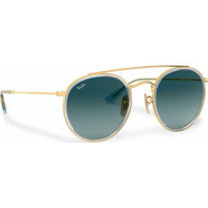 Sluneční brýle Ray-Ban Round Double Bridge 0RB3647N 91233M Gold/Blue Gradient