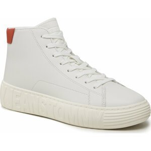 Sneakersy Tommy Jeans Tjm Outsole Mid Cut EM0EM01218 Ecru TCR