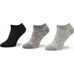 Sada 3 párů dámských vysokých ponožek DKNY Elva S4_0094T_DKY Grey/Pink Animal