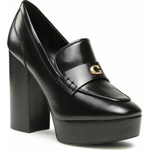 Polobotky Coach Ilyse Leather Loafer CN142 Black BLK