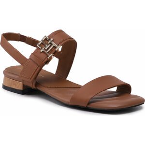 Sandály Tommy Hilfiger Hardware Flat Sandal FW0FW07094 Summer Cognac GU9