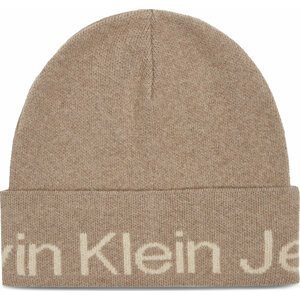 Čepice Calvin Klein Jeans Logo Beanie K60K611271 Šedá